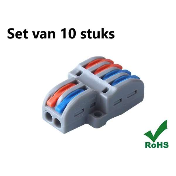 Lasklem 2 naar 4 - set van 10  stuks - CONNECTOR 450V/32A 18-12AWG 6*0.08-2.5mm2