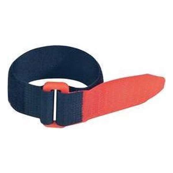 FASTECH® F101-25-300-5 Klittenband Met riem Haak- en lusdeel (l x b) 300 mm x 25 mm Zwart, Rood 5 stuk(s)