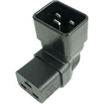 E&T Powercables C19 - C20 voeding adapter haaks / zwart