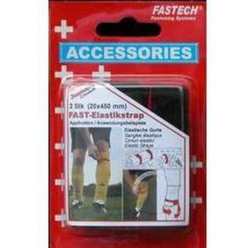 FASTECH® 693-330 Klittenband Met riem Haak- en lusdeel (l x b) 450 mm x 20 mm Rood/zwart 2 stuk(s)