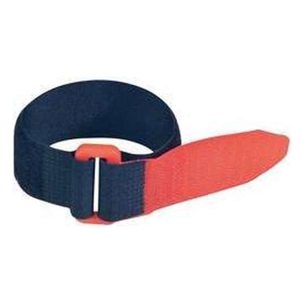 FASTECH® F101-25-195-5 Klittenband Met riem Haak- en lusdeel (l x b) 195 mm x 25 mm Zwart, Rood 5 stuk(s)