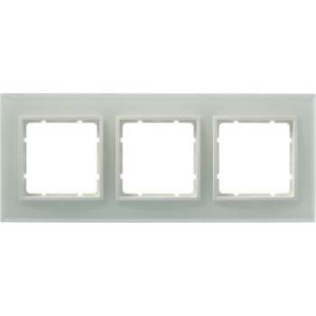 Berker Afdekraam 3-Voudig Glas Wit B.1-B.3-B.7 (Te combineren met Berker S1 serie)