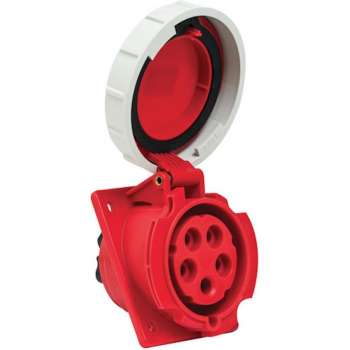 Mete - CEE female - inbouw - 5 polig 6H 32A IP67 - waterdicht - kracht - rood -  stekker 380-415VAC