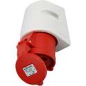 CEE wandcontactdoos 400V 4 polig 32A met label rood D42S31