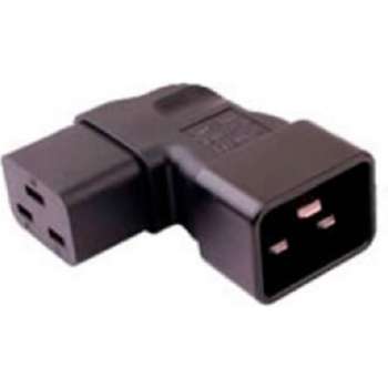 E&T Powercables C19 - C20 voeding adapter haaks / zwart