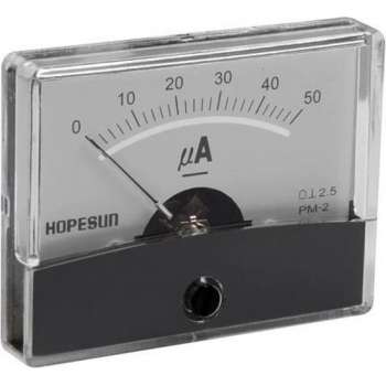 Analoge Paneelmeter Voor Dc Stroommetingen 50µa Dc / 60 X 47Mm