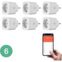 BELIFE® Smart Plug - 6 stuks - Slimme Stekker met ENERGIEMETER - Google Home & Amazon Alexa Compatible - Smart Home