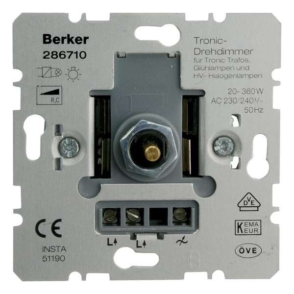 Berker Dimmer Inbouw 360W Tronic Druk-Wissel Element