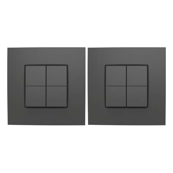 Niko Dimschakelaar Voor Philips Hue - Intense Anthracite - 2 stuks