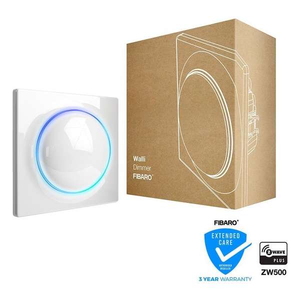 FIBARO Walli Dimmer - Slimme inbouw dimmer - Geschikt voor LED - Wit - Z-Wave Plus