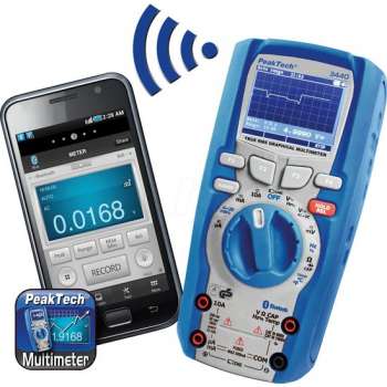 Peaktech 3440: Grafische multimeter ~ 50.000 tellingen ~ 1000V AC / DC met datalogger, TrueRMS, Bluetooth & 4.0