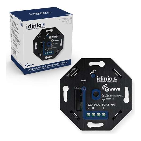 Idinio 200W LED Dimmer Z-IDINIO Smart LED Dimmer - Tot 300W - Z-Wave dimmer voor o.a. Fibaro & Homey