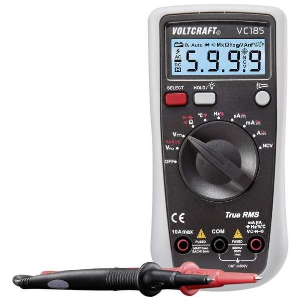 VOLTCRAFT VC185 Multimeter Digitaal CAT III 600 V Weergave (counts): 6000