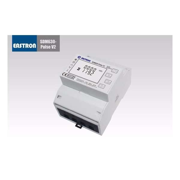 Eastron SDM630-Pulse: Driefasige kWh-meter met pulsuitgang en MID gecertifieerd