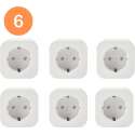 Smart plug - Set van 6 - Slimme stekker 16A - Google Home (Google Assistant) - met stroommeter via mobiele applicatie