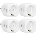 Alecto SMART-PLUG20 4-PACK - Smart wifi tussenstekker met energiemeter, 16A, 3680W, 4 pack, wit