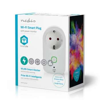 Nedis WIFIP120FWT Set van 4 stuks Wi-Fi smart plug met Stroommeter via Mobiele App (Schuko / Type F, tot 16A / 3680W)