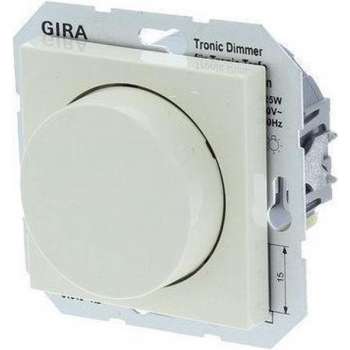 Gira SY55 Inbouw Dimmer - Tot 525W - Tronic - Drukwissel - Crème