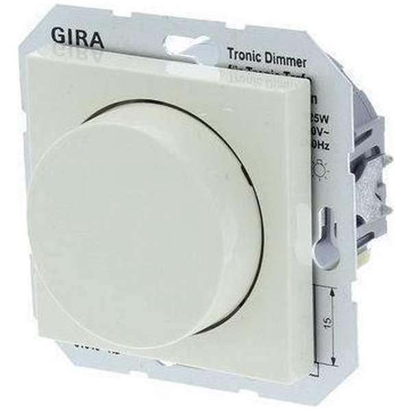 Gira SY55 Inbouw Dimmer - Tot 525W - Tronic - Drukwissel - Crème