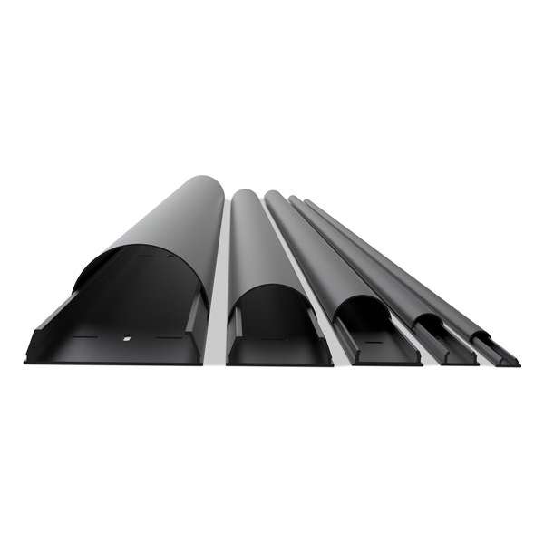 Multibrackets Premium aluminium kabelgoot - 160 x 1,2 cm / zwart (6 stuks)