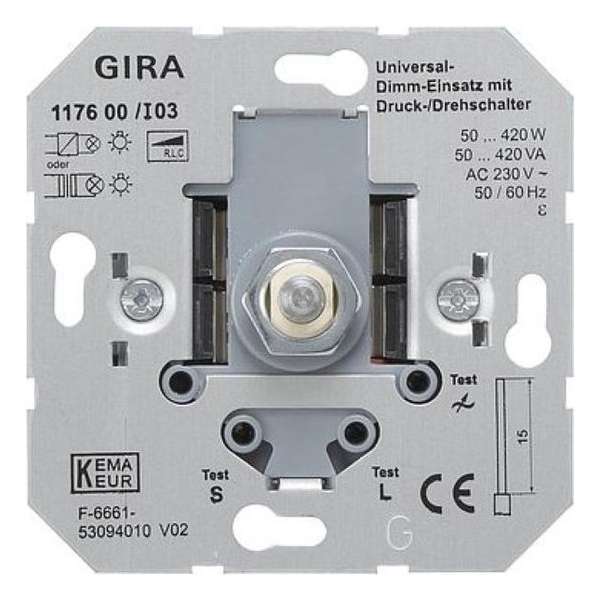 GIRA 1176 00 Dimmer Ingebouwd Grijs