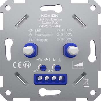 Noxion Duo LED Dimmer Schakelaar RLC 0-100W 220-240V