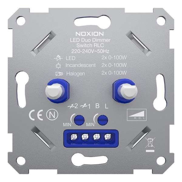 Noxion Duo LED Dimmer Schakelaar RLC 0-100W 220-240V