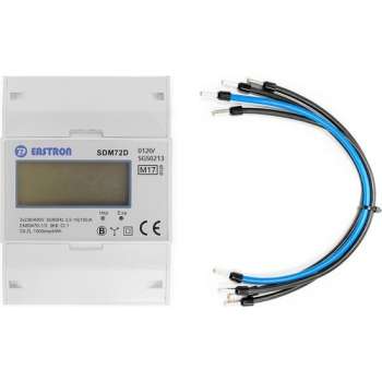 SDM72D MID - 3 Fase kWh meter met puls uitgang (MID gekeurd) met Aansluit Kabelset