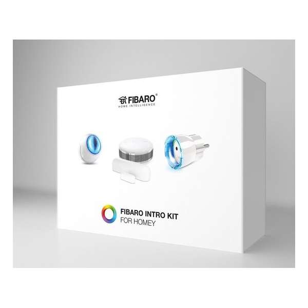 FIBARO Intro Kit for Homey  (NL versie) - 3 sensoren - 1 slimme stekker (Type F) - Z-Wave