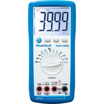 Peaktech 3340: Digitale multimeter ~ 4.000 tellingen ~ 600V AC / DC ~ 10A AC / DC - Auto-bereik