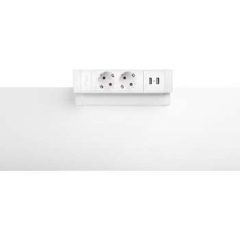 Filex Power Desk Up® 2.0 - 2x 230V, 2x Usb charge - Wit