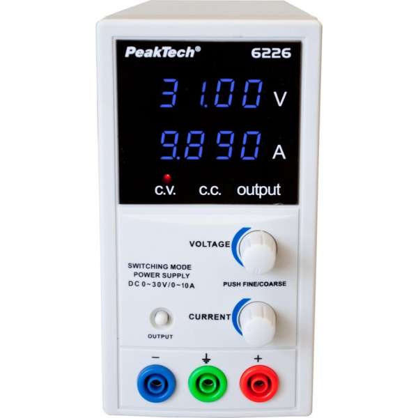 Peaktech 6226: Schakelmodus laboratorium Voeding DC 0 - 30 V / 0 - 10 A