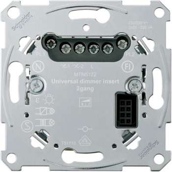 Sokkel - Universele Tastdimmer 2V - Merten - Schneider Electric - MTN5172-0000