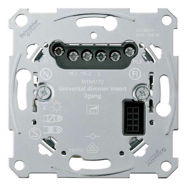 Sokkel - Universele Tastdimmer 2V - Merten - Schneider Electric - MTN5172-0000