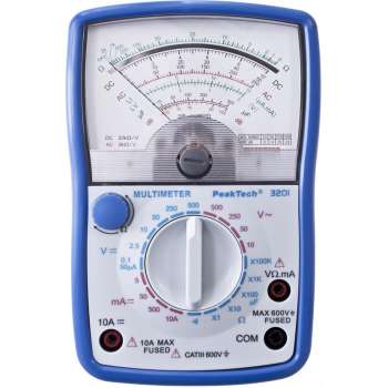 PeakTech 3201 Analoge multimeter ~ 500 V AC / DC, 10 A DC