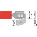 Connector Fast On 6.3 mm Male - Female PVC Red