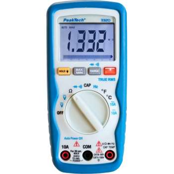 Peaktech 3320: Digitale multimeter ~ 6.000 counts ~ 600V AC / DC ~ 10A AC / DC met TrueRMS