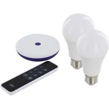 DiO Smart Home Kit met DiO Home+ Hub (DIOHUB) - 2 DiO smartlampen - DiO Afstandsbediening met 3 kanalen