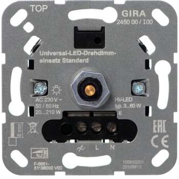 Gira ST55 inbouw dimmer LED/gloei/halogeen