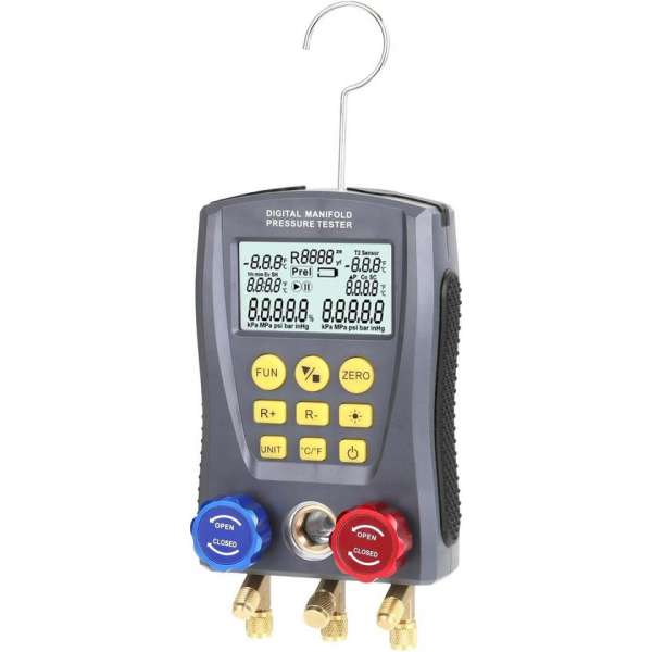 Dakta® Digitale manometer | Voor koelinstallaties | Drukmeter | 0 Kpa - 6000 Kpa | 170 x 110 x 50mm