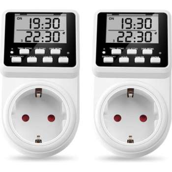 digitale timer met LCD-display, met meer dan 9 configureerbare schakelprogramma's