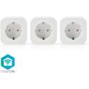 Wi-Fi Slimme Stekker, 3 stuks, 2500 Watt, Schuko / Type-F (CEE 7/7), -10 - 45 °C, Smartphone App, , Wit