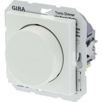 Gira SY55 Inbouw Dimmer - Tot 525W - Tronic - Drukwissel - Polarwit