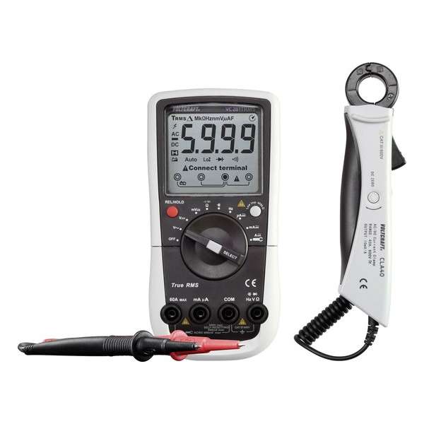 VOLTCRAFT VC281 Multimeter, Stroomtang-adapter Digitaal CAT III 600 V Weergave (counts): 6000