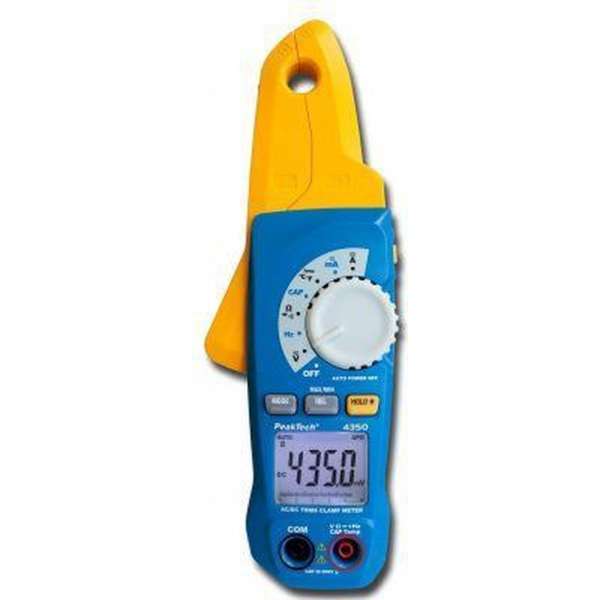 PeakTech 4350 Stroomtangmeter met 1mA resolutie ~ 4.000 counts ~ 80 A AC / DC met TrueRMS & DMM