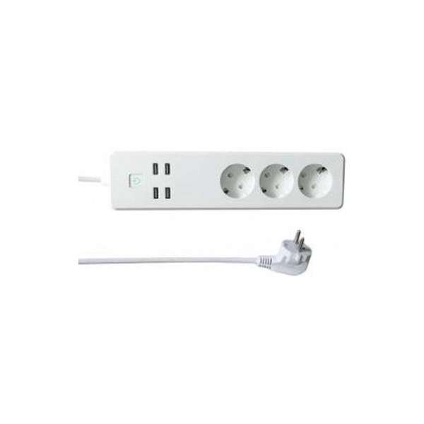 WOOX R4028 slimme stekkerdoos, powered by TUYA 3X SCHUKO, 4X USB