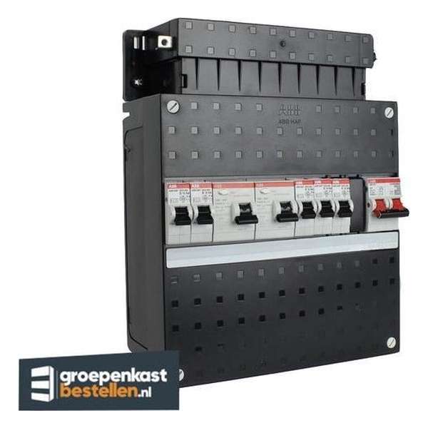 ABB groepenkast 1 fase met 5 groepen en afmetingen 220x280 mm