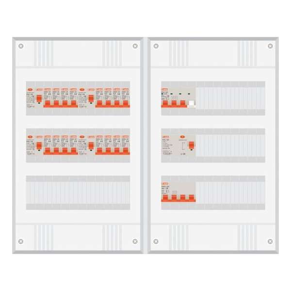 3 fase groepenkast met 16 licht groepen en 1 krachtgroep