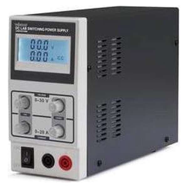 SCHAKELENDE DC-LABO VOEDING 0-30 VDC / 0-10 A MAX MET LCD-SCHERM