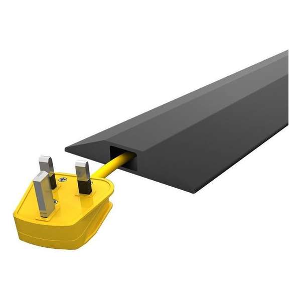 Kabelbrug / Kabelgoot drempel - 3 m - 1 tunnel van 14 x 8 mm